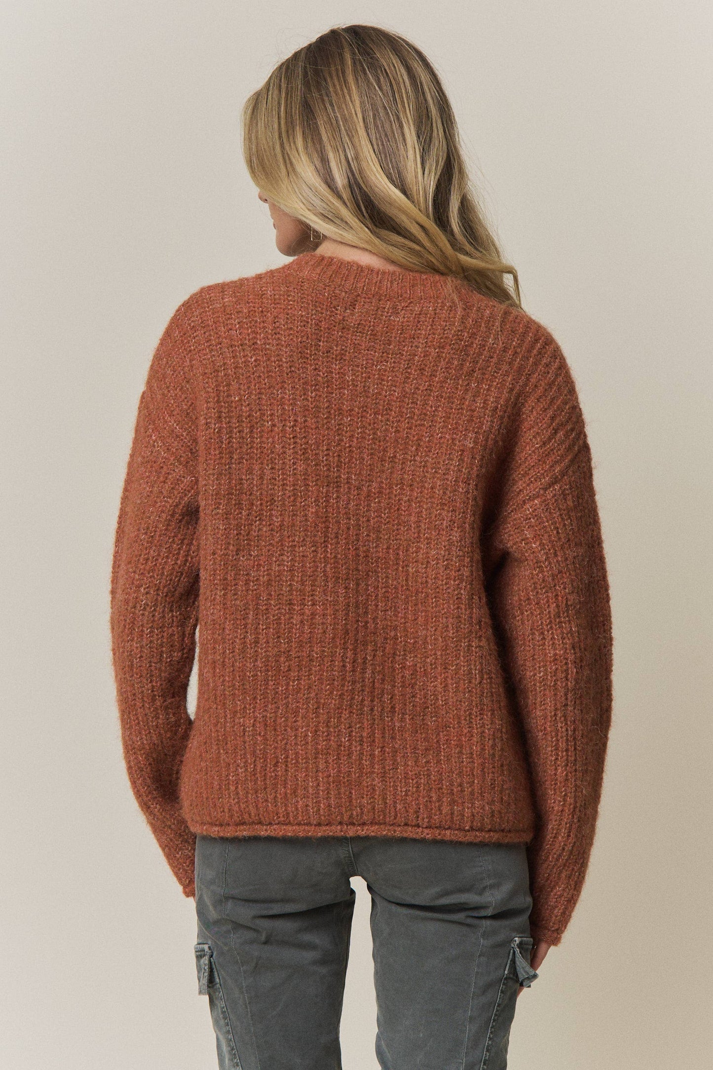 Textured Cardigan with Gold Buttons