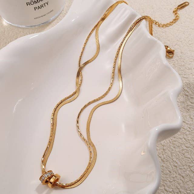 Gold Layered Eternal Circle Necklace