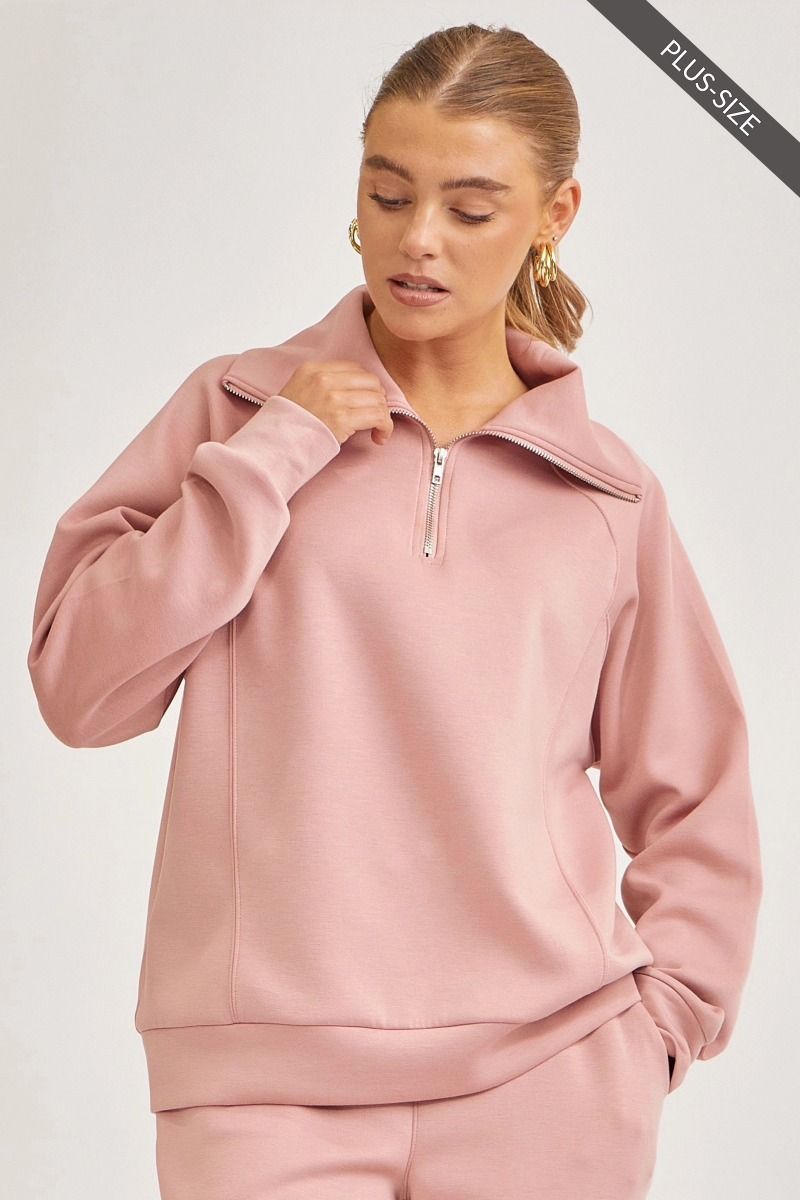 2 Pc Half Zip Loungewear