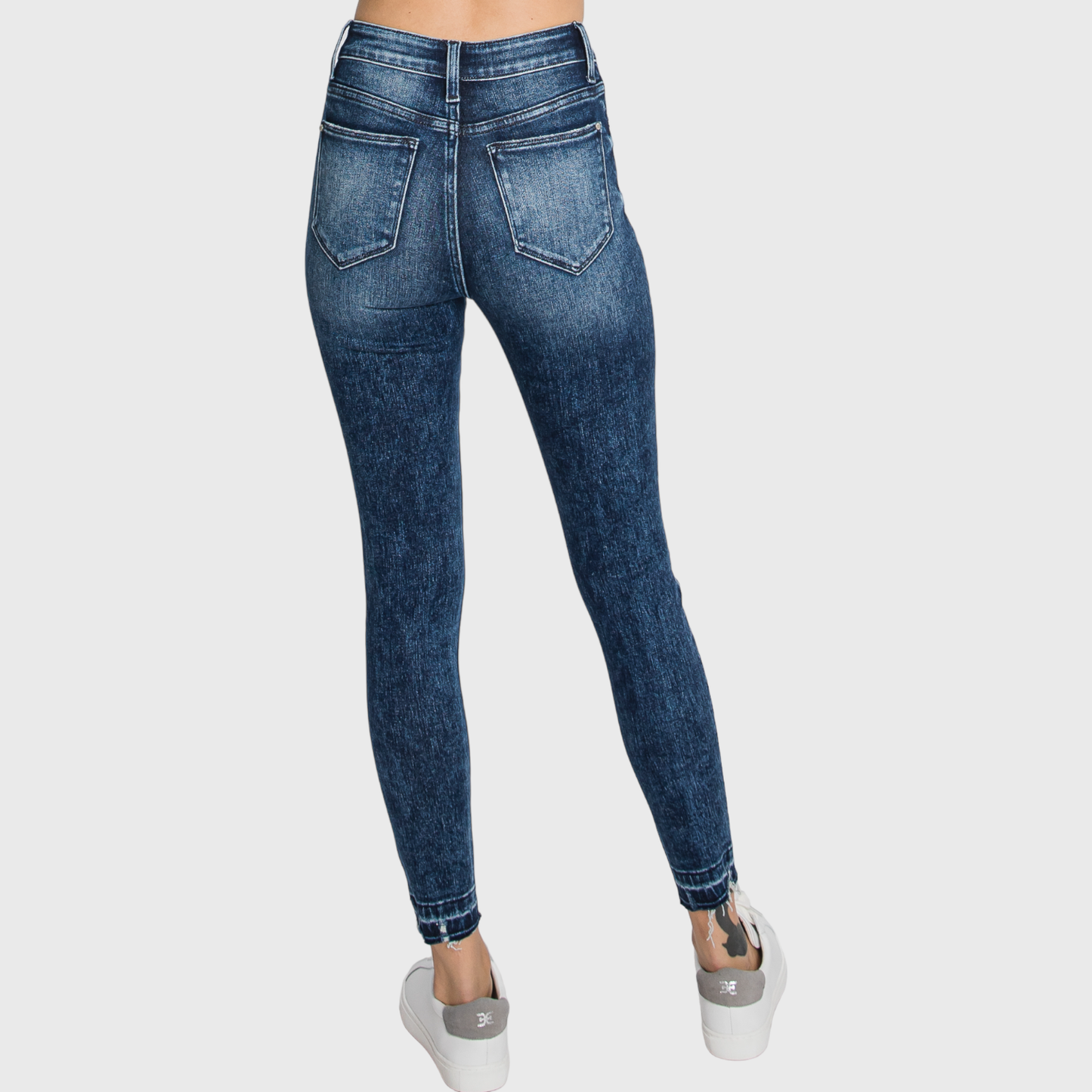 High Rise Ankle Skinny Jean w/ Released Hem by Petra153