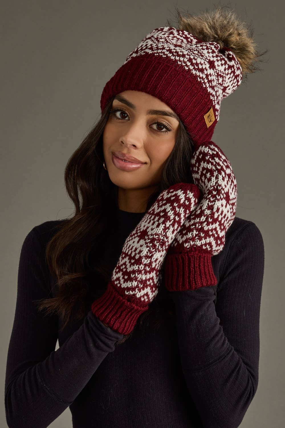 Burgundy & White Hat