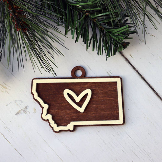 Montana Layered Wood Ornament