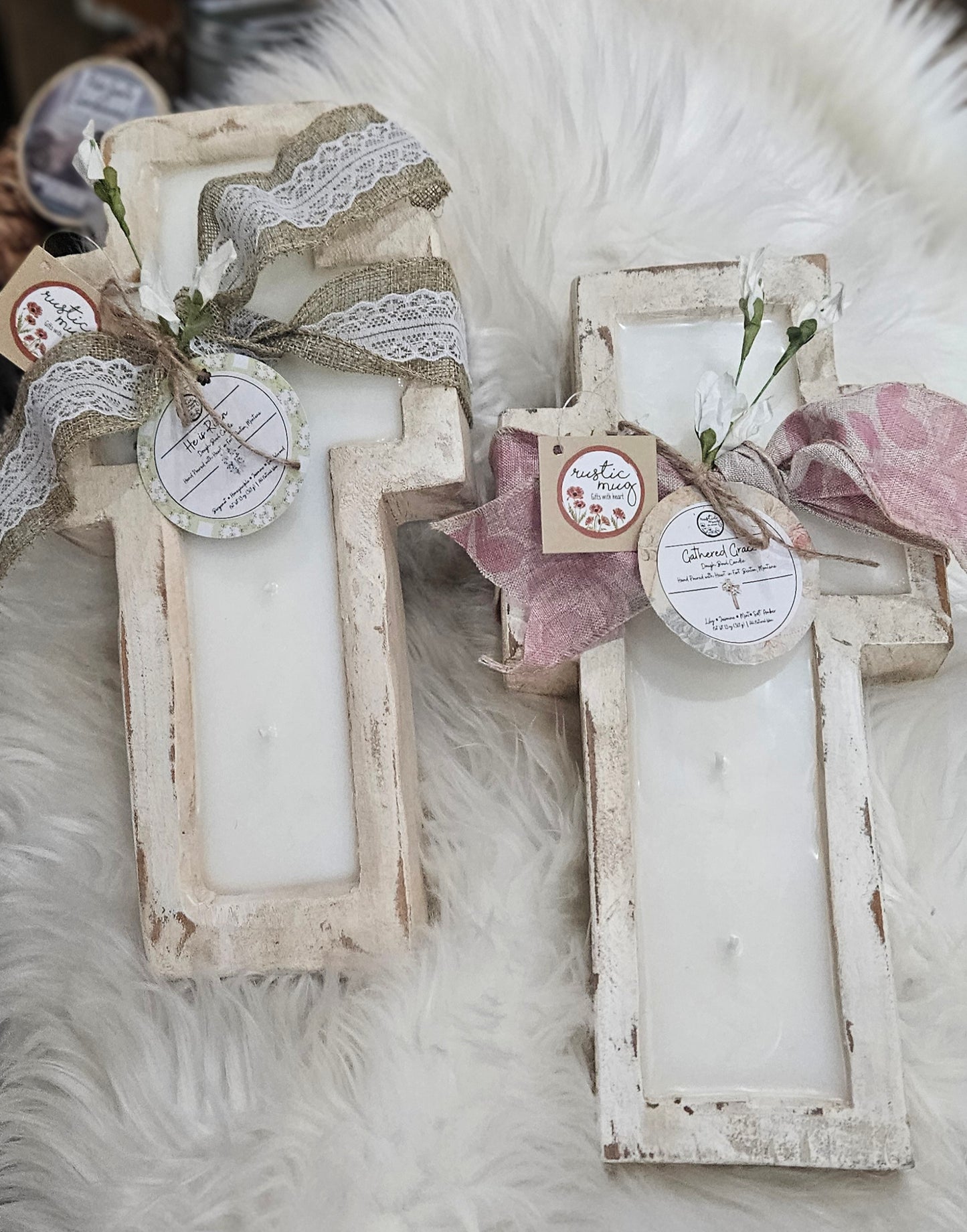 Cross Dough Bowl Candle