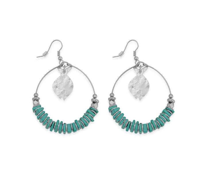 Bangle Moon Hoop Earrings