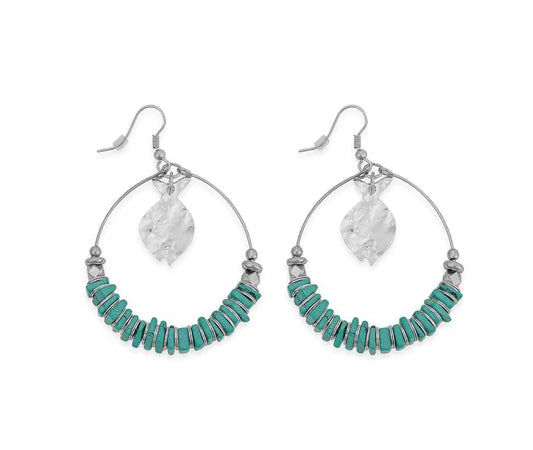 Bangle Moon Hoop Earrings