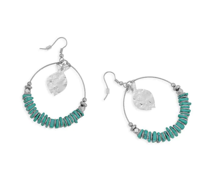 Bangle Moon Hoop Earrings