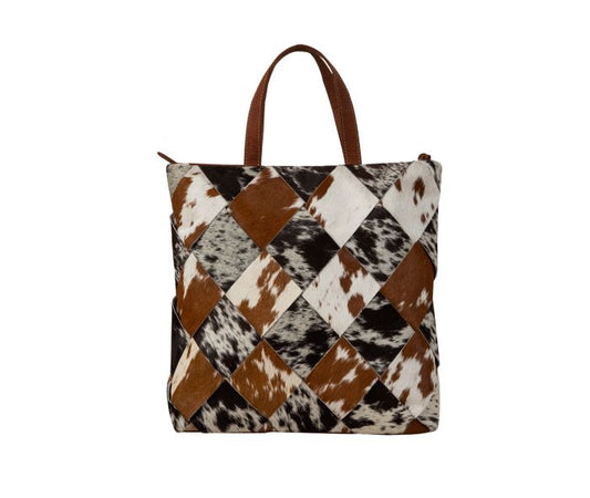 Tambra Hide Patchwork Concealed Bag by Myra